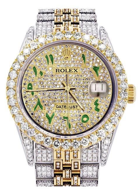 iced out green rolex|iced out rolex price.